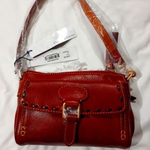 Dooney & Burke Florentine Leather Pocket Wristlet Clutch, Ginger